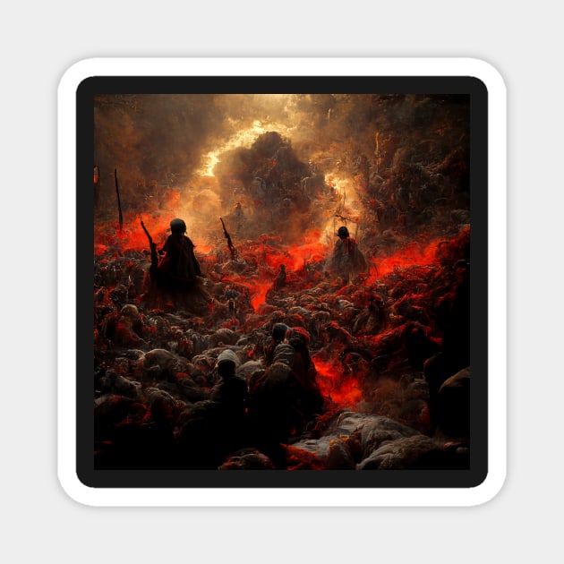 Last Judgment Battlefield Magnet by DarkAgeArt