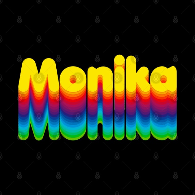 Rainbow Layers Monika Name Label by KedaiComel