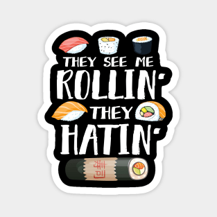 They See Me Rollin' They Hatin' Magnet