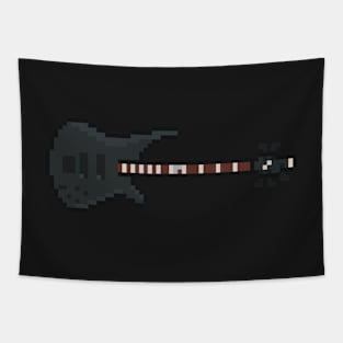 Pixel Black K5 Bass Guitar Tapestry