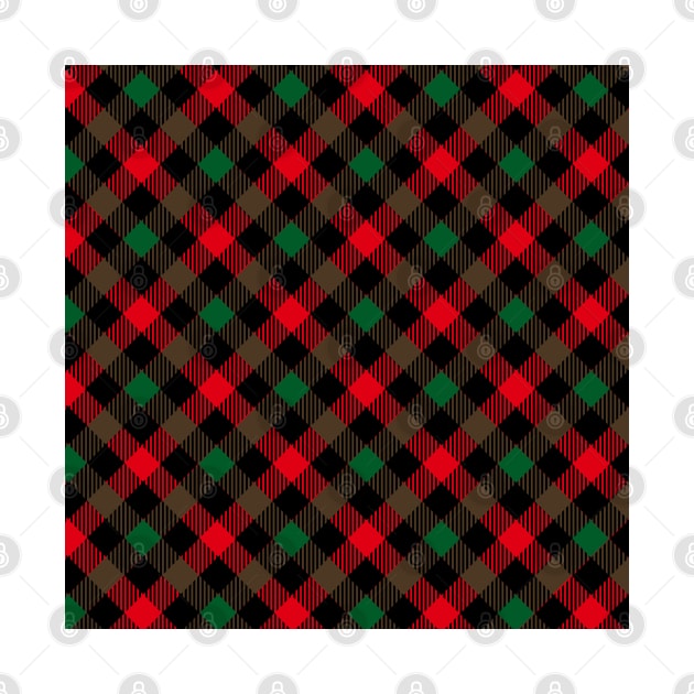 Pride Of Scotland Tartan Green Red And Black by teezeedy