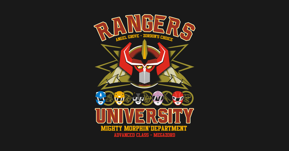 Rangers University (Deluxe) - Power Rangers - T-Shirt | TeePublic