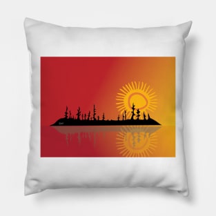 Summer Landscape Niibin Indigenous WAWEZHI CANADA Pillow