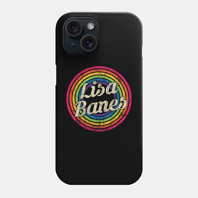 Lisa Banes - Retro Rainbow Faded-Style Phone Case by MaydenArt