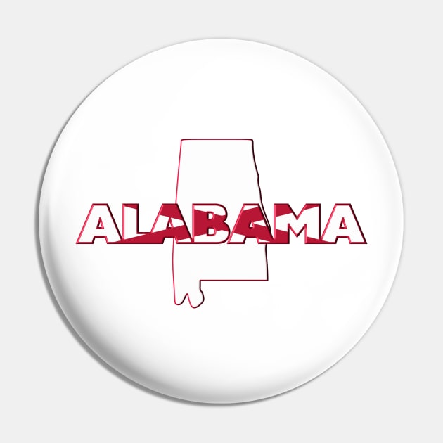 Alabama Colored State Letters Pin by m2inspiration