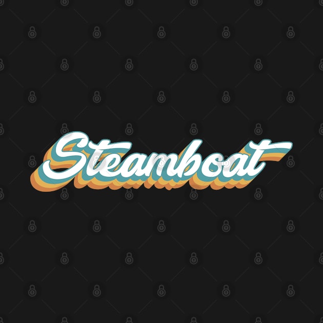 Steamboat Springs Colorado Retro Lettering by KlehmInTime