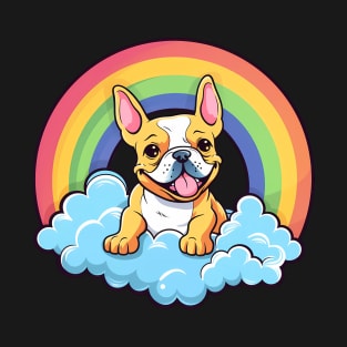 French Bulldog Rainbow Frenchie Puppy Dog T-Shirt