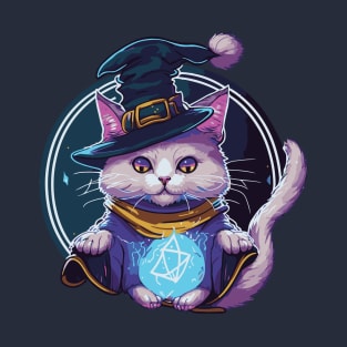 Wizard Cat Ponders The Orb T-Shirt