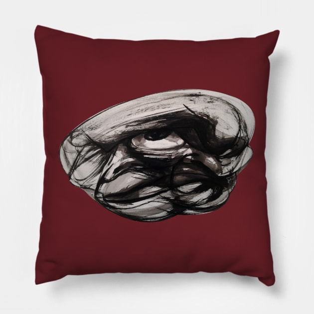 Ink Drawing Design Pillow by NAVODAR