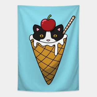 Vanilla Ice Cream Cat Tapestry