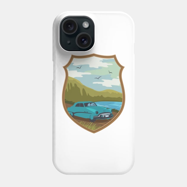 Classic Car by the Lake Phone Case by SWON Design