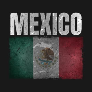 Distressed Mexico Flag Graphic Gifts for Men Women Kids Mexican T-Shirt