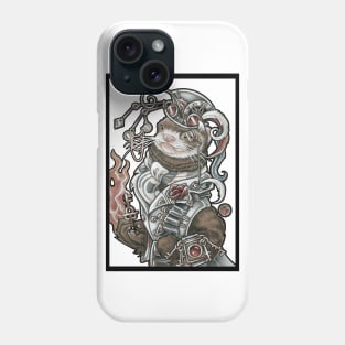 Steampunk Devil Ferret - Black Outline Phone Case