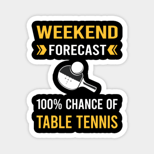 Weekend Forecast Table Tennis Ping Pong Magnet