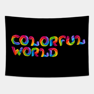 Colorful World Tapestry