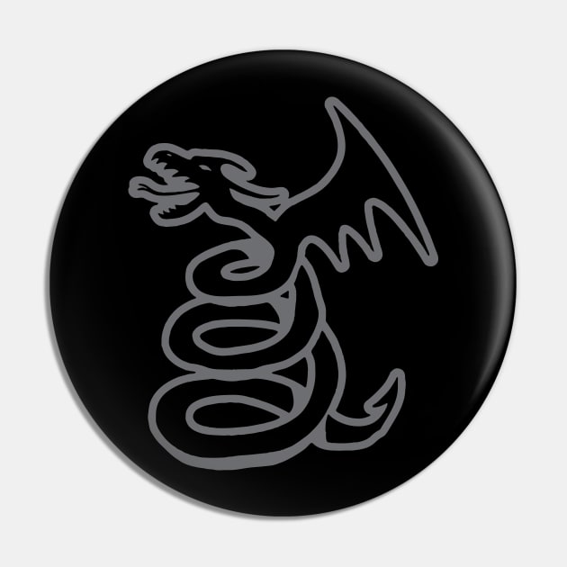 The Black Album Dragon Pin by DnlDesigns