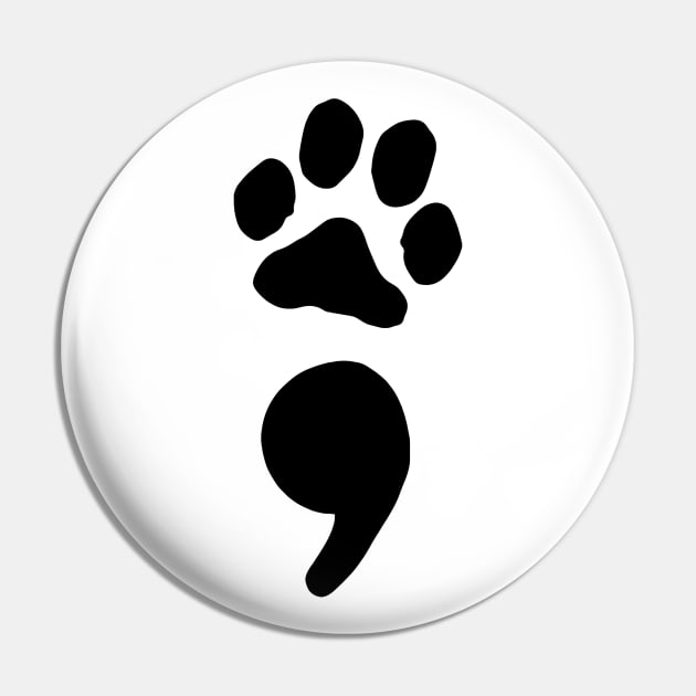 semicolon paw print (black) Pin by mystudiocreate