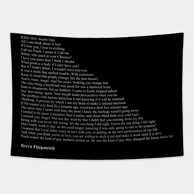 Becca Fitzpatrick Quotes Tapestry by qqqueiru