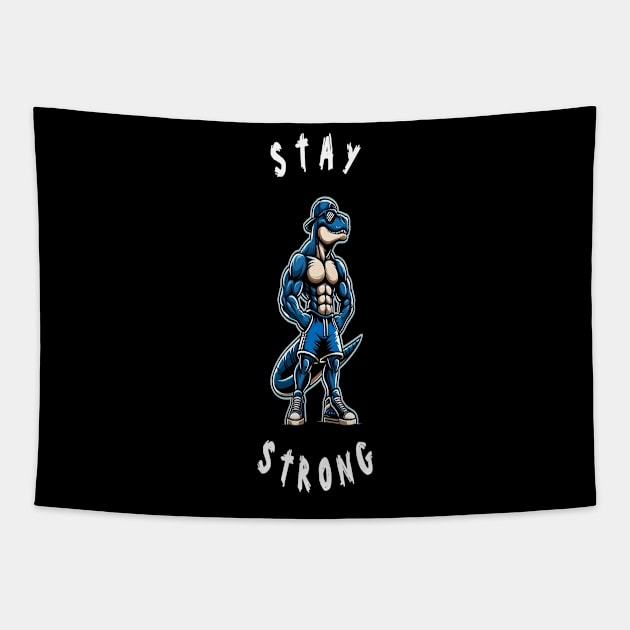 Stay Strong, bodybuillding Gift, Motivation, Workout, Fitness Tapestry by Customo