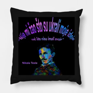 Design tesla quotes Pillow