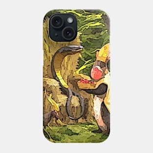 watercolor badger priest brings apples for Palestine Viper Phone Case