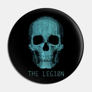 Hacker Nerd Skull Pin