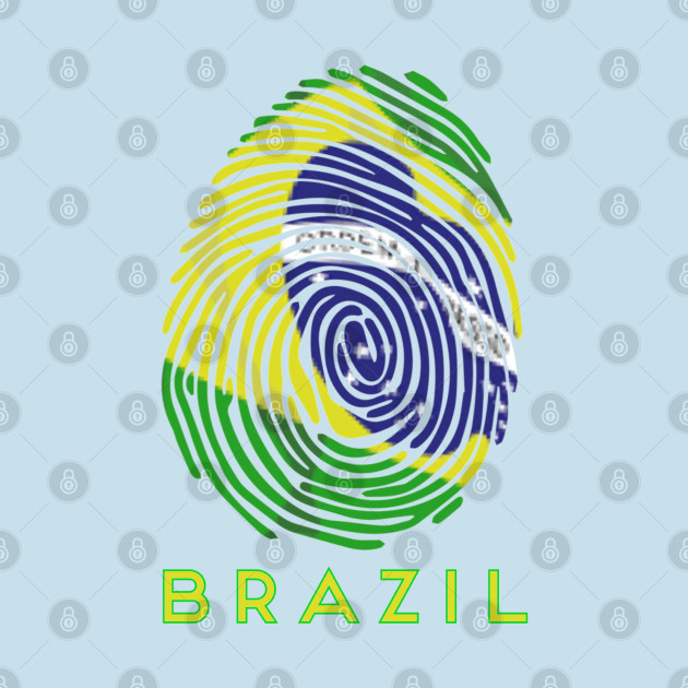 Disover Love for Brazil It's in Your Fingerprint - Brazilian Pride - Brazil Flag Proud Brazilian - T-Shirt