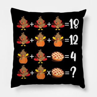 Funny Turkey Math Teacher Order of Operations Quiz Math Pillow