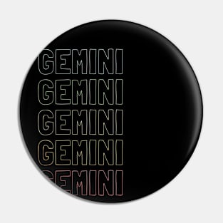 Gemini Zodiac Pattern Pin