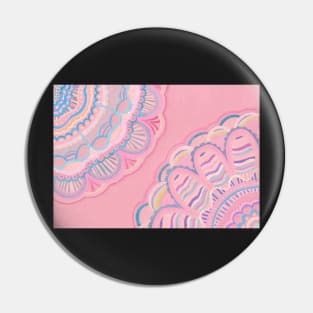 Pastel Flowers in light pink background Pin