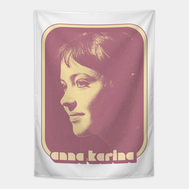 Anna Karina \/\/\ 60s Retro Fan Art Design Tapestry by DankFutura