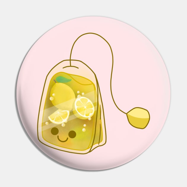 Lemon Tea Bag Pin by Kimprut