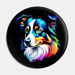 Surrealism art style dog, vibrant, calm brown eyes #3 Pin