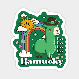 La La La La Llamucky- Funny Llama St. Pattrick's Day Magnet