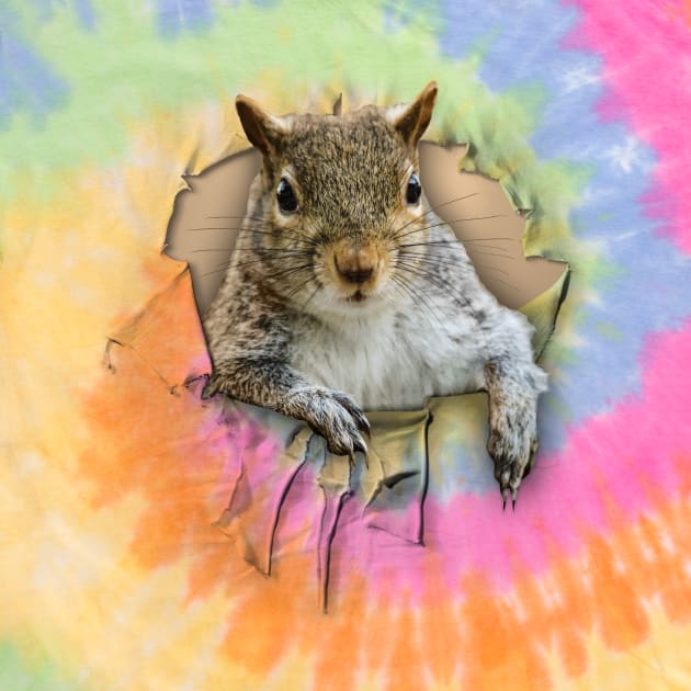 Ripped Shirt Squirrel - funny squirrel lover  by eBrushDesign