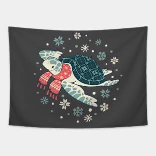 Gleeful Green Turtle Tapestry