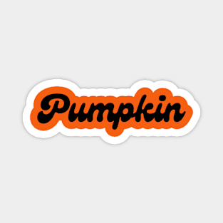 Pumpkin Retro Style Letters Magnet