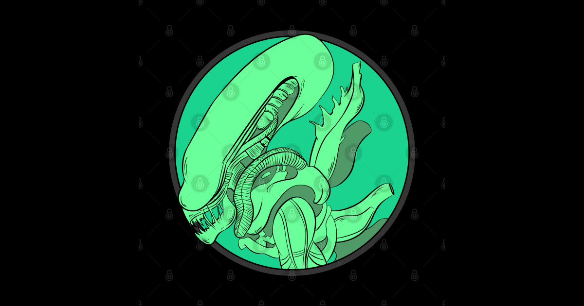 Alien Xenomorph Green - Xenomorph - Sticker | TeePublic