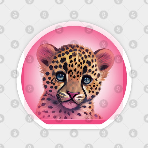 Baby Leopard Magnet by mebcreations