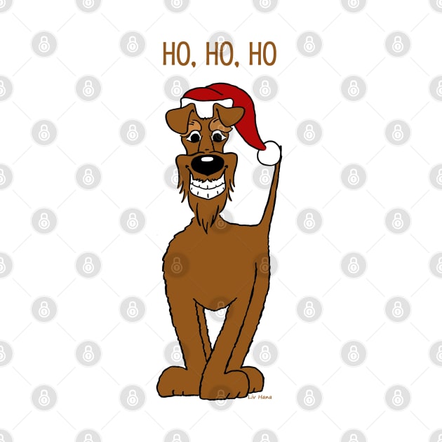 Irish Terrier Santa Claus by LivHana