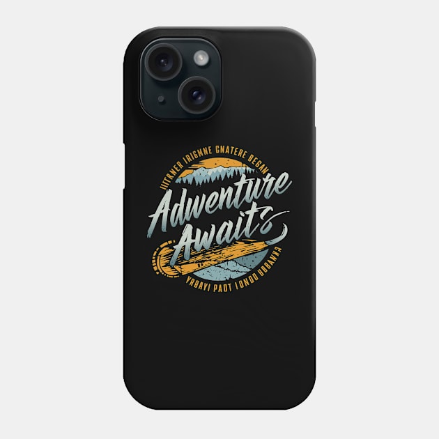 "Adventure Awaits" - Vector Design Mart (Toufiq Ahmed) Phone Case by Vector Design Mart