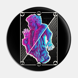 Neon Klaus - Hello Goodbye Playing card Pin