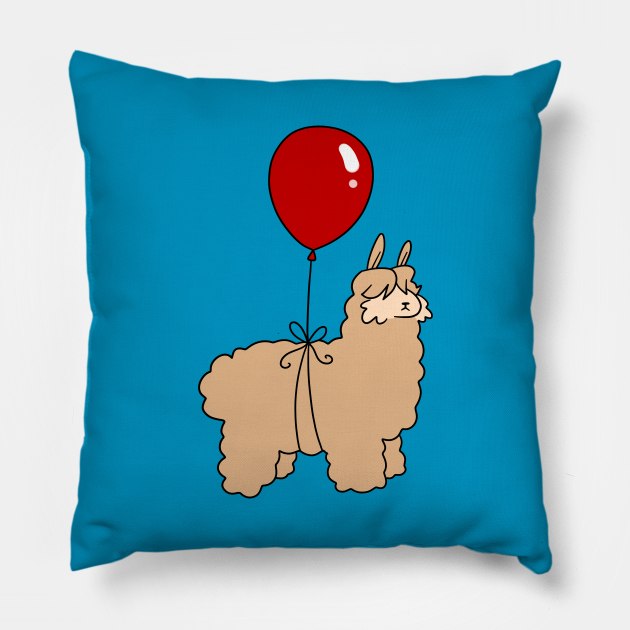 Balloon Alpaca Pillow by saradaboru