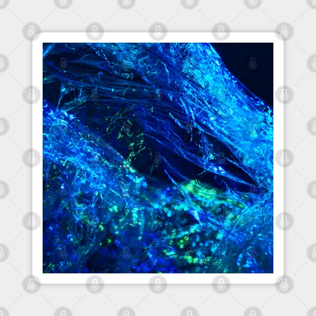 Abstract blue crystal neon Magnet by Farhad