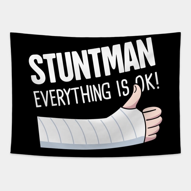 Stuntman Fractured Broken Wrist Get Well Gift Tapestry by MeatMan