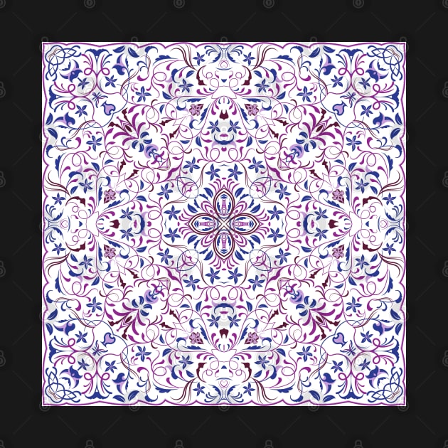 Bright square arabic ornate pattern by IrinaGuArt