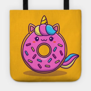 Cute Unicorn Doughnut Donut Cartoon Tote