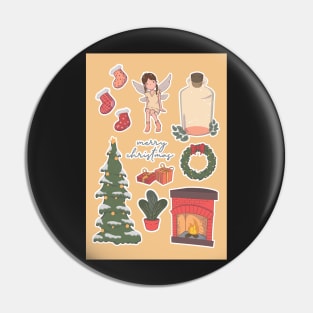 Sticker Set Fairy Christmas Bottle Pin