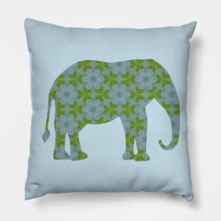 Floral Wild Elephant Pillow