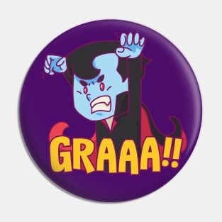 Cute Vampire Halloween Graaa Pin